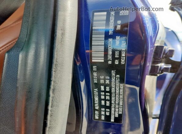 ZARFAMAN3K7612346 2019 ALFA ROMEO GIULIA Blue ძრავის განყოფილების ხედი