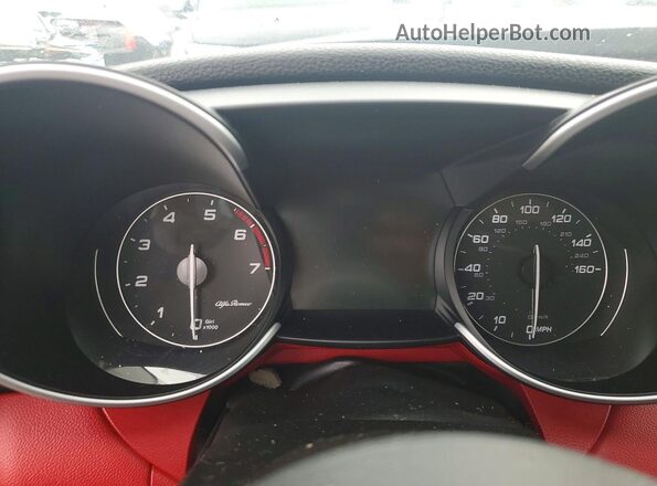 ZARFAMBNXK7600323 2019 ALFA ROMEO GIULIA Black Widok zestawu wskaźników