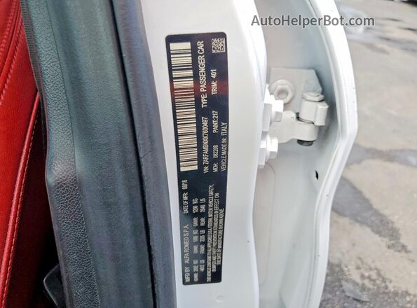 ZARFAMBNXK7600497 2019 ALFA ROMEO GIULIA White Vista de la etiqueta del VIN