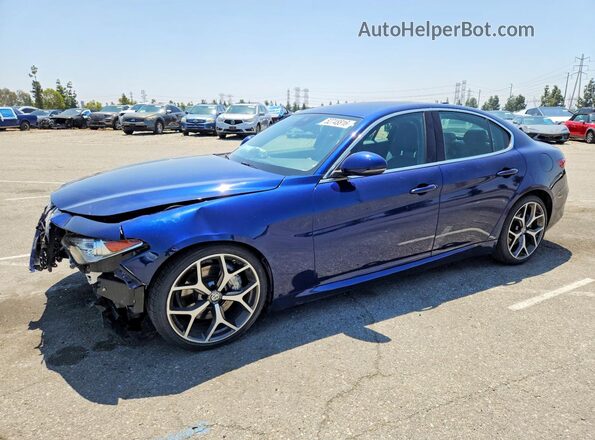 ZARFAMBNXK7604078 2019 ALFA ROMEO GIULIA Синий Передняя левая четверть