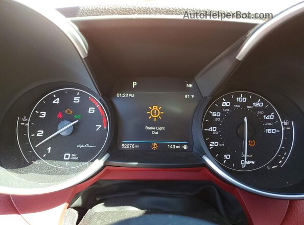 ZARFAMBNXK7621205 2019 ALFA ROMEO GIULIA Orange Widok zestawu wskaźników