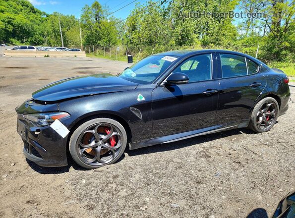 ZARFAMEVXP7676787 2023 ALFA ROMEO GIULIA Black Առջևի ձախ երեք քառորդ տեսարան