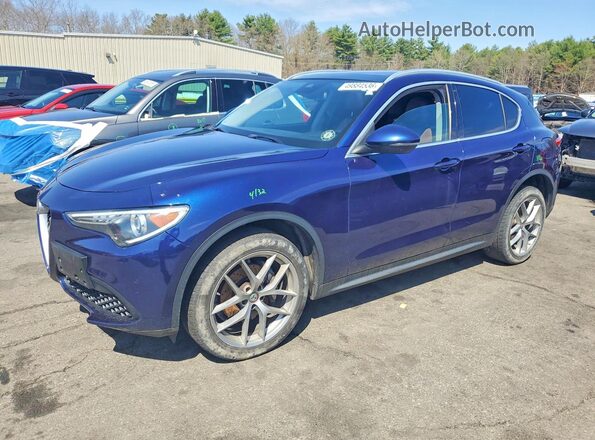 ZASFAKBN2J7B75488 2018 ALFA ROMEO STELVIO Blue Vista tres cuartos delantera izquierda