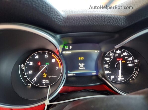 ZASPAJAN1L7C98671 2020 ALFA ROMEO STELVIO Blue Widok zestawu wskaźników