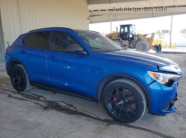 ZASPAJAN3K7C70448 2019 ALFA ROMEO STELVIO Blue Front right
