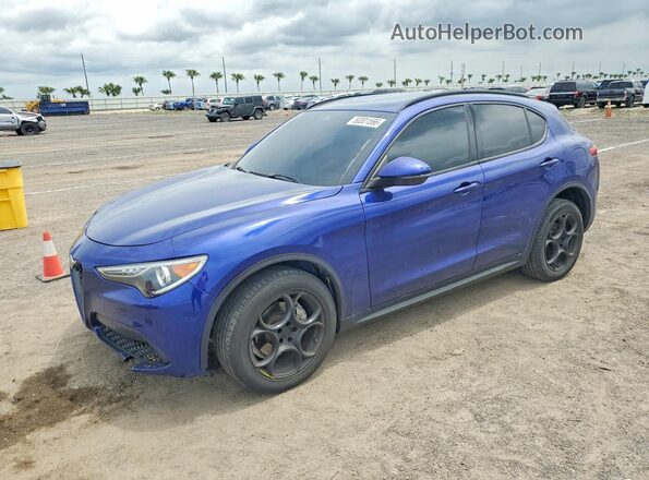ZASPAKAN6N7D41412 2022 ALFA ROMEO STELVIO Blue Vista tres cuartos delantera izquierda