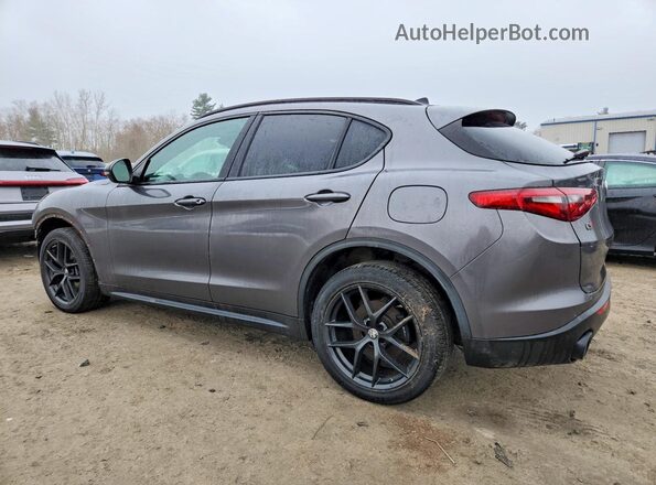 ZASPAKAN8K7C69219 2019 ALFA ROMEO STELVIO Gray Rear left