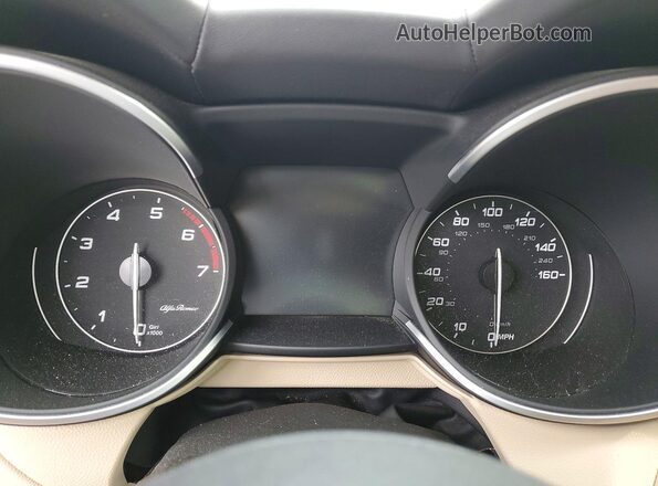 ZASPAKBN0K7C30588 2019 ALFA ROMEO STELVIO White Widok zestawu wskaźników