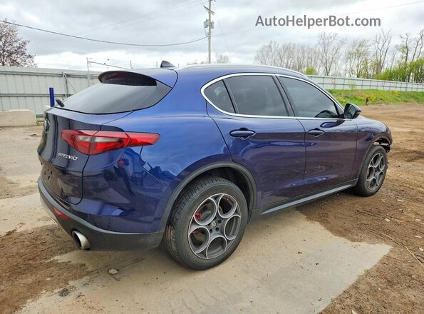 ZASPAKBN0K7C43325 2019 ALFA ROMEO STELVIO Blue Trasero derecho