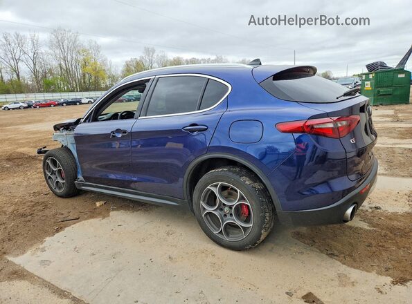 ZASPAKBN0K7C43325 2019 ALFA ROMEO STELVIO Blue Trasero izquierdo