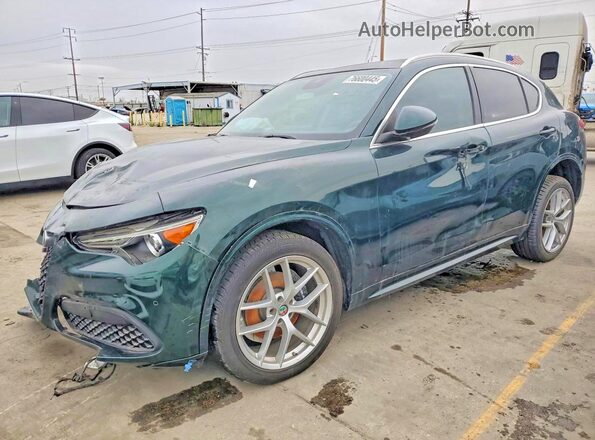 ZASPAKBN1M7D03986 2021 ALFA ROMEO STELVIO Green Передня ліва чверть
