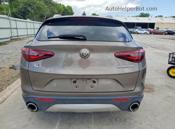 ZASPAKBN2K7C31225 2019 ALFA ROMEO STELVIO Tan Rear view