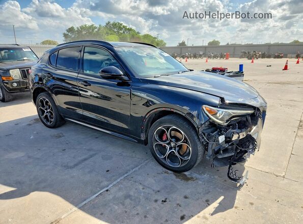 ZASPAKBN2N7D24704 2022 ALFA ROMEO STELVIO Black Передня права чверть