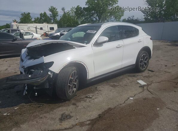 ZASPAKBN3K7C51953 2019 ALFA ROMEO STELVIO White Vista tres cuartos delantera izquierda