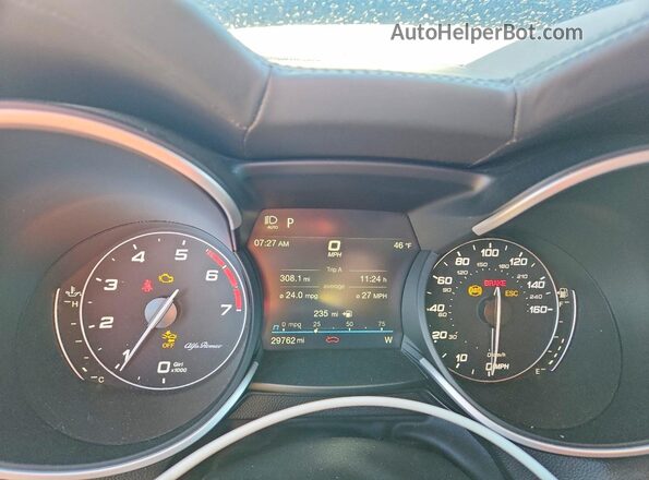 ZASPAKBNXN7D38995 2022 ALFA ROMEO STELVIO Gray Widok zestawu wskaźników