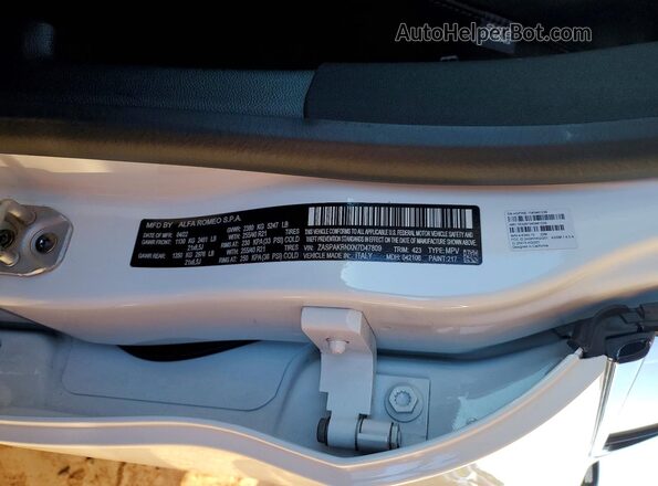ZASPAKBNXN7D47809 2022 ALFA ROMEO STELVIO White Vista interior de 360 grados
