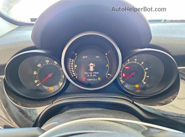 ZFBCFXAW5GP358884 2016 FIAT 500X Black Instrument cluster view
