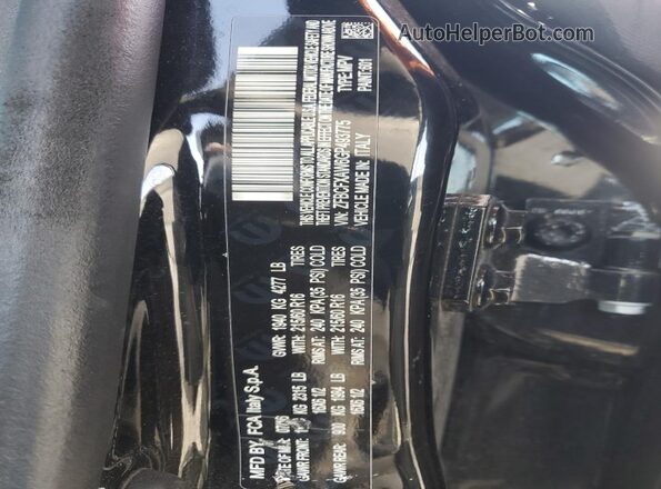 ZFBCFXAW6GP493775 2016 FIAT 500X Black Widok naklejki z numerem VIN