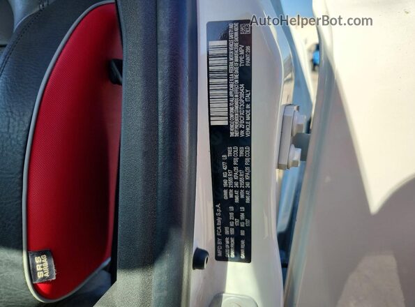 ZFBCFXDT3GP395434 2016 FIAT 500X White Widok naklejki z numerem VIN