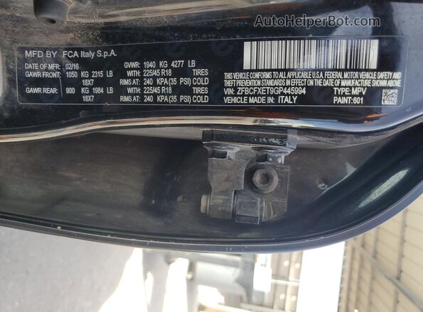 ZFBCFXET9GP445994 2016 FIAT 500X Черный Вид подкапотного пространства