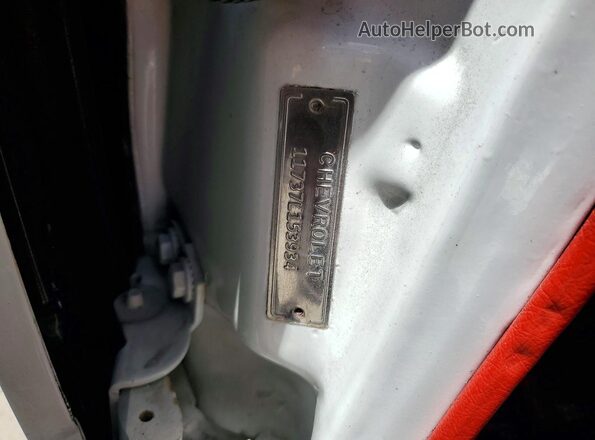 11737L153934 1961 CHEVROLET IMPALA Белый Вид наклейки с VIN-кодом