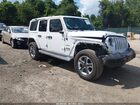 2020 Jeep Wrangler Unlimited Sahara 4x4 White vin: 1C4HJXEN9LW119549