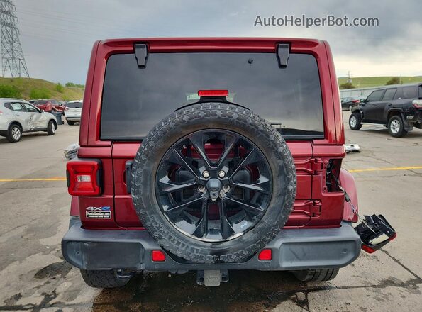1C4JJXP63MW704510 2021 JEEP WRANGLER Темно-бордовый Вид сзади