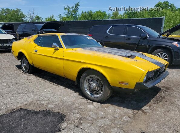 1F05H192285 1971 FORD MUSTANG Yellow Передня права чверть