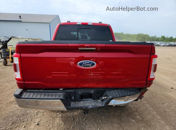 1FTFW1EDXMFC86453 2021 FORD F150 Red Vista trasera