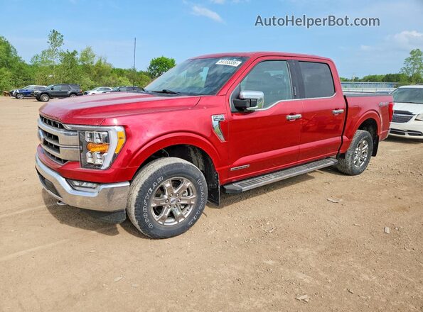 1FTFW1EDXMFC86453 2021 FORD F150 Red Vista tres cuartos delantera izquierda