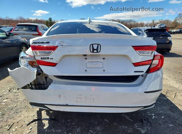 1HGCV1F43JA070992 2018 HONDA ACCORD White Rear view