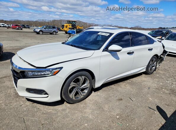 1HGCV1F43JA070992 2018 HONDA ACCORD White Front left