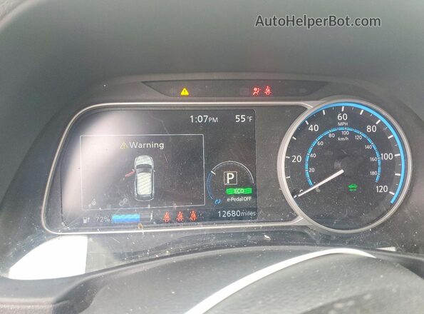 1N4AZ1BV4SC563536 2025 NISSAN LEAF White Instrument cluster view