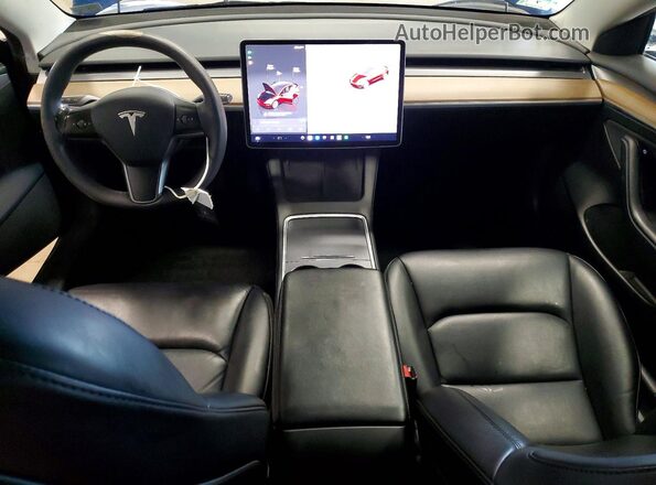 5YJ3E1EAXNF289113 2022 TESLA MODEL Синий Вид щитка приборов
