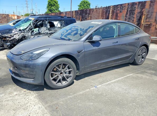 5YJ3E1EA0PF625161 2023 TESLA MODEL Gray Trasero izquierdo