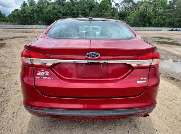 3FA6P0HD7HR339479 2017 FORD FUSION Красный Вид салона спереди