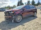 2017 Ford Edge Titanium Maroon vin: 2FMPK4K99HBB46818