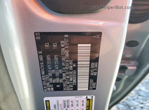 2T2BBMCAXPC014854 2023 LEXUS RX Silver Widok naklejki z numerem VIN