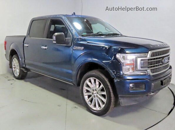 1FTEW1EG3JFC46359 2018 FORD F150 Синий Передняя левая четверть