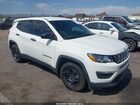 2019 Jeep Compass Sport Fwd White vin: 3C4NJCAB9KT677266