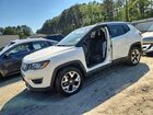2018 Jeep Compass White vin: 3C4NJCCB6JT240305