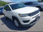 2018 Jeep Compass Sport 4x4 White vin: 3C4NJDAB1JT392226