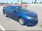 2019 Nissan Sentra Sv Blue vin: 3N1AB7AP5KY437345