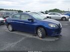 2018 Nissan Sentra Sv Blue vin: 3N1AB7AP6JY292654