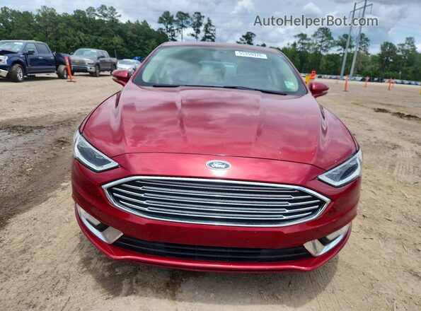 3FA6P0HD7HR339479 2017 FORD FUSION Красный Вид сзади