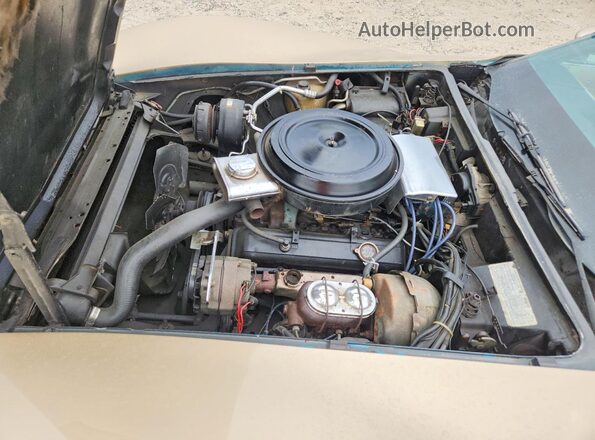 1Z8789S403398 1979 CHEVROLET CORVETTE Tan ძრავის განყოფილების ხედი