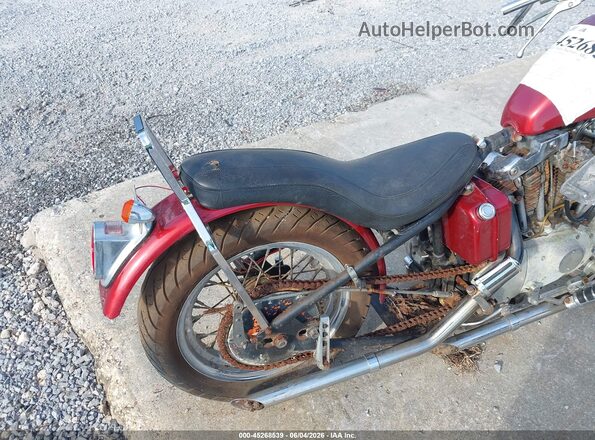 4A64138H3 1973 HARLEY-DAVIDSON MC Red Vista de la etiqueta del VIN