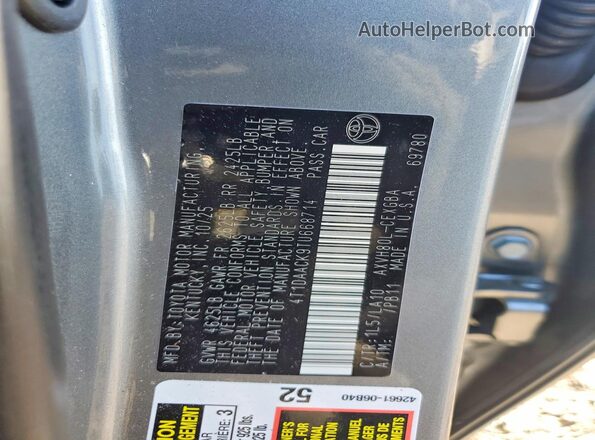 4T1DAACK9TU668714 2026 TOYOTA CAMRY Gray Вид підкапотного простору