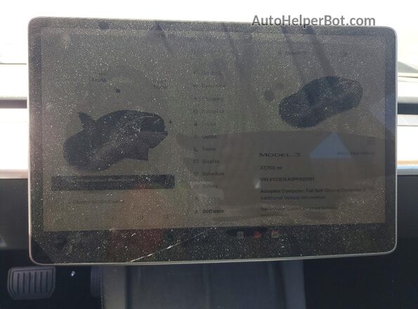 5YJ3E1EA0PF625161 2023 TESLA MODEL Gray Vista de los asientos traseros