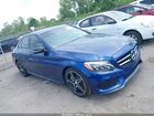 2017 Mercedes-benz C 300 Sport 4matic Blue vin: 55SWF4KB6HU193443